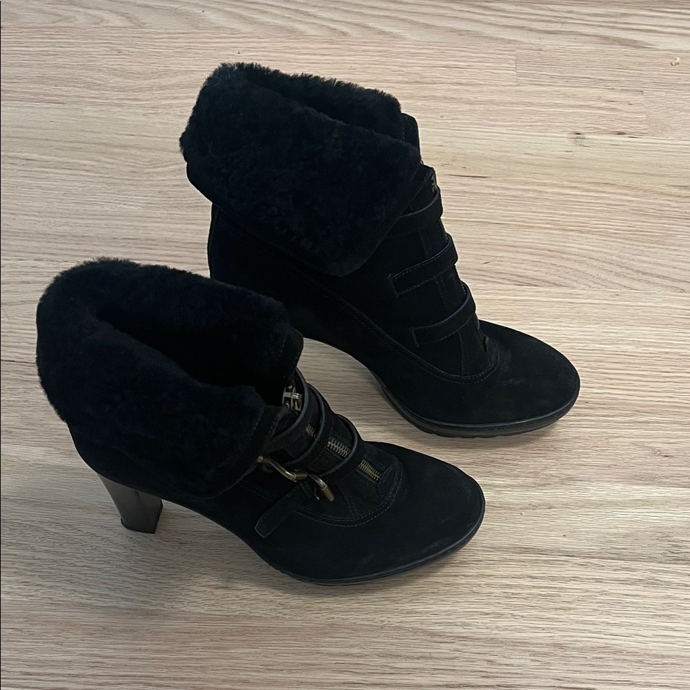 Ralph Lauren Black Heeled Boots